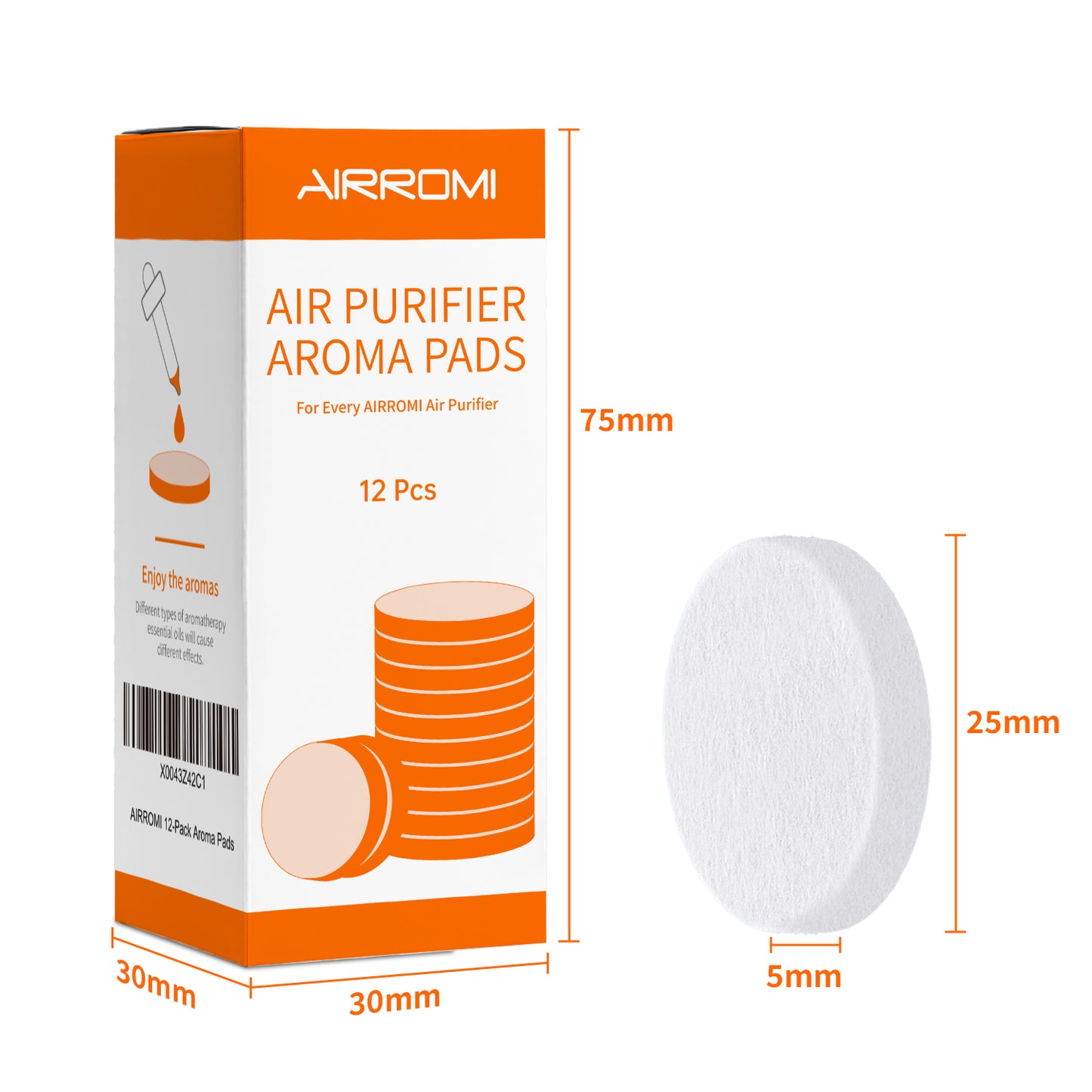 A2001 Air Purifier - Pack of 12 Aromatherapy Cotton Pads