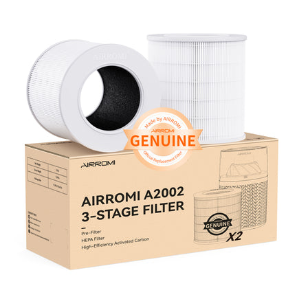AIRROMI A2001 HEPA Air Purifier Replacement Filter: Original 3-in-1 Filter, Removes 99.97% of 0.3 Micron Particles, Yellow Activated Carbon Filter - Pets & Allergen Specific -1 Pack AIRROMI A2001 HEPA Air Purifier Replacement Filter: Original 3-in-1 Filter, Removes 99.97% of 0.3 Micron Particles, Yellow Activated Carbon Filter - Pets & Allergen Specific -1 Pack